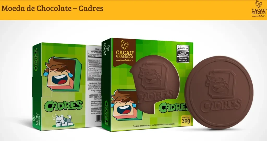 Moeda de Chocolate Cadres